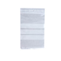 Sacchetti con chiusura a zip trasparenti con strisce bianche 8x12 cm